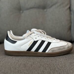 Adidas Samba White and Black Trainers